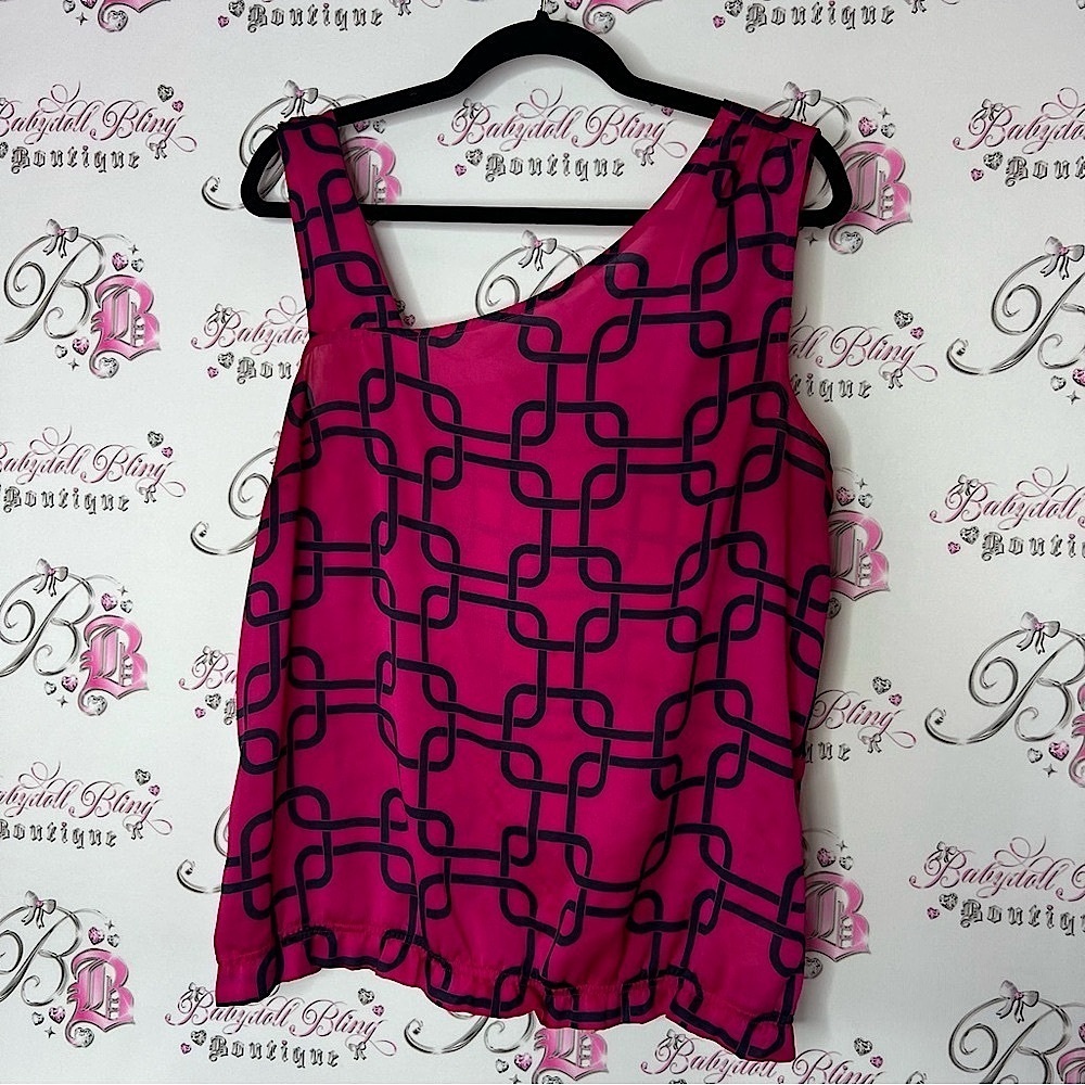 Banana republic tank top cami luxe asymmetrical sleeve Geometric Women's Top